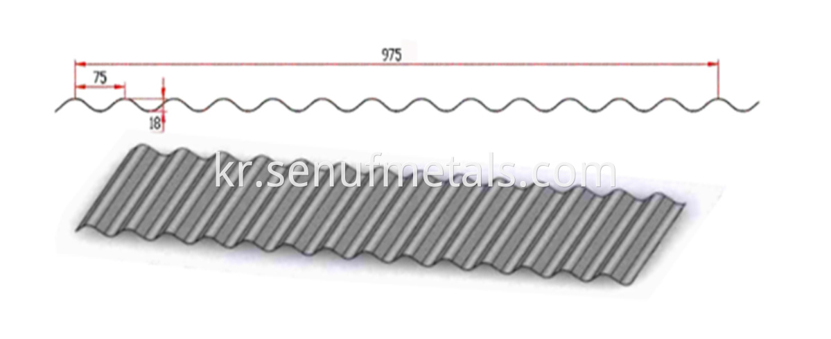 Corrugated forming machine drawing